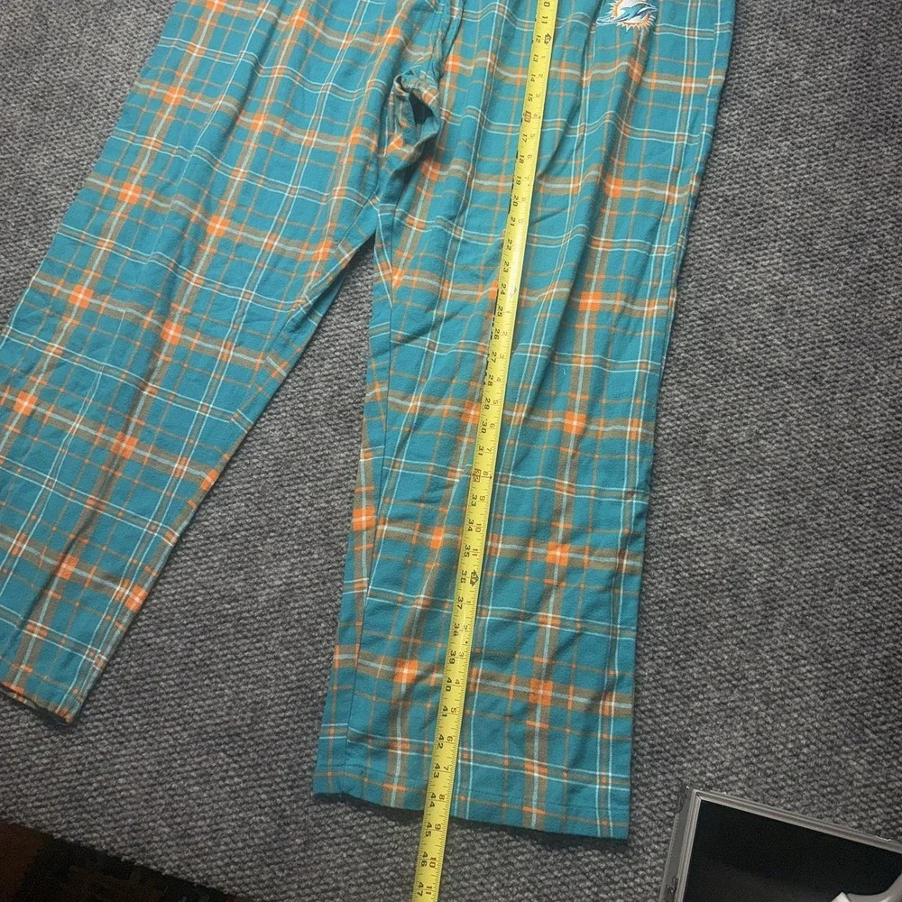 Miami Dolphins Pajama Pants Size 3xlNFL Team Apparel Blue Orange Plaid Sleepwear
